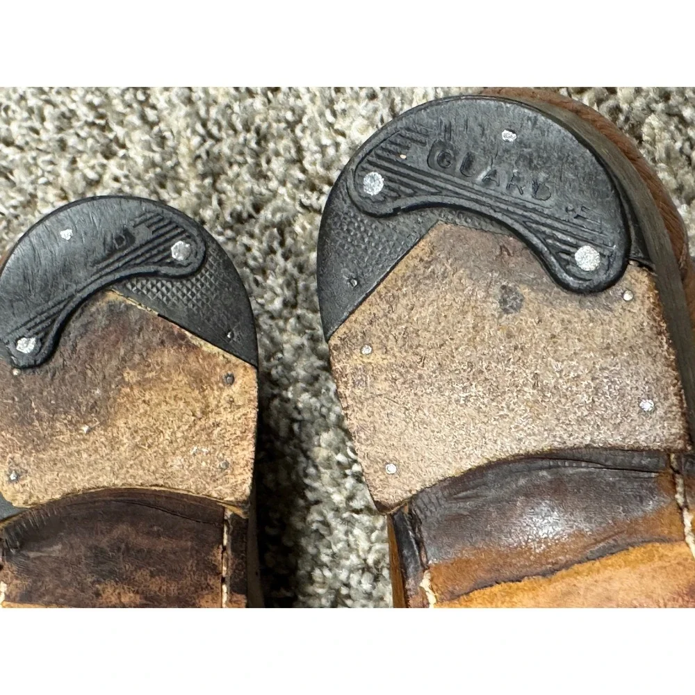 Peter‎ Huber Ostrich Leather Sz 8 1/2 Tassel Loafers Cognac Brown Made in Italy